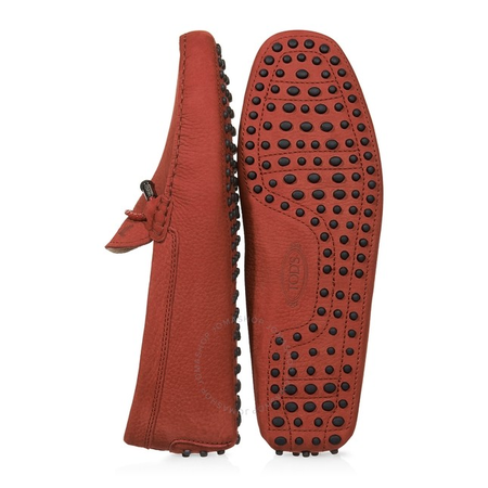 Tod's Men's Dark Orange Red Semi-Glossy Leather Shoes XXM0GW0L910ENKR007