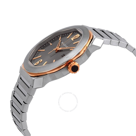 Bvlgari Octo Roma Automatic Men's 18kt Rose Gold and Stainless Steel Watch 103083