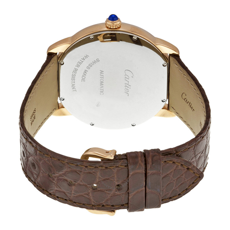 Cartier Ronde Solo de  XL Automatic Silver Dial 18 kt Rose Gold Men's Watch W6701009