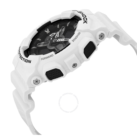 Casio G Shock Gunmetal Dial Gloss White Men's Watch GA110GW-7A