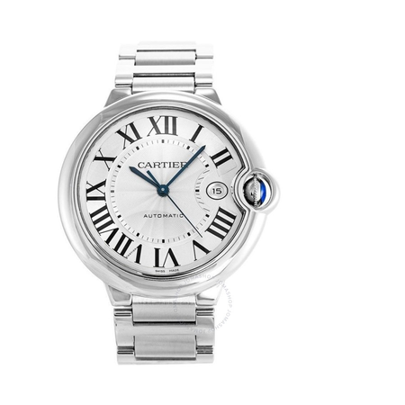 Cartier Ballon Bleu Automatic Silver Dial Men's Watch 3765