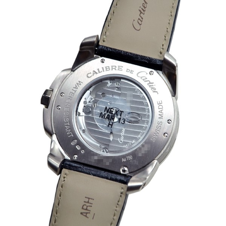 Cartier Calibre de  Perpetual Calendar 18 kt White Gold Men's Watch W7100030
