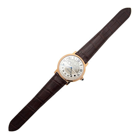 Cartier Rotonde White Galvanized guilloche Dial Men's Watch W1556243