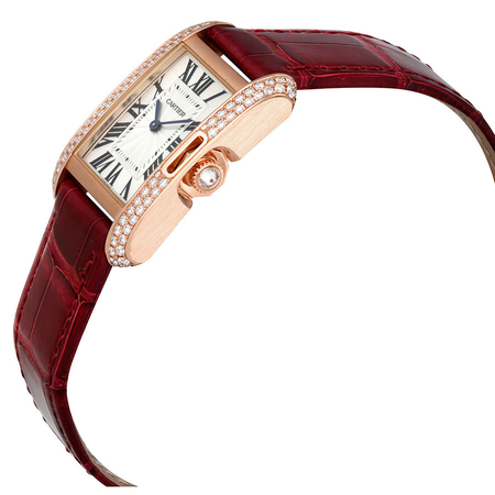 Cartier Tank Anglaise Silvered Flinque Dial Watch WT100029