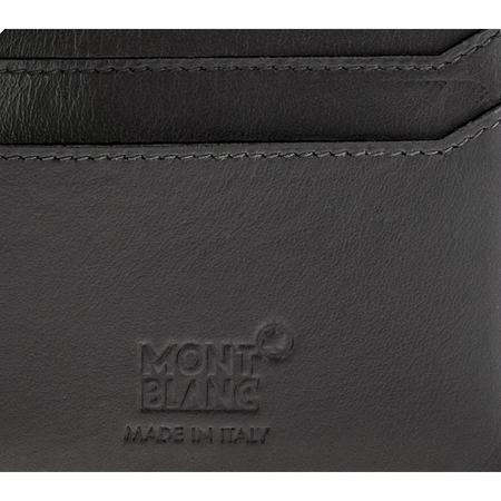 Montblanc Nightflight 6cc Wallet with Money Clip- Black 118275