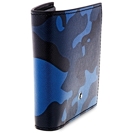 Montblanc Sartorial 6 cc Wallet- Camouflage Blue 118674