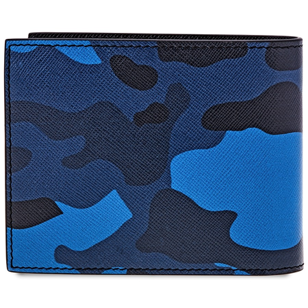 Montblanc Sartorial 6 cc Wallet- Camouflage Blue 118674