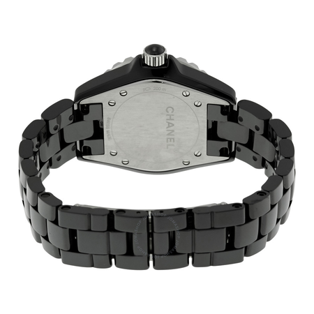 Chanel J12 Black Dial Black Ceramic Ladies Watch H3828