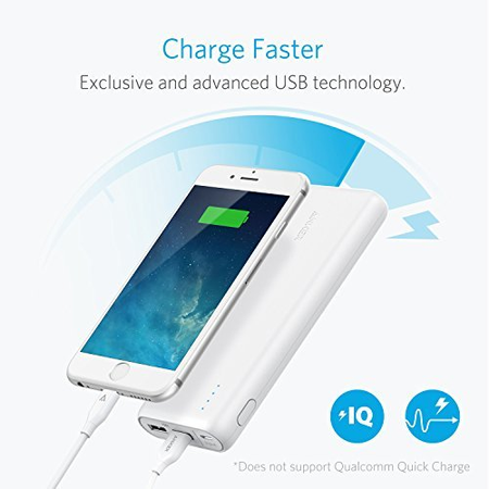 Anker PowerCore 20100 - 20000mAh Ultra High Capacity Power Bank with Powerful 4.8A Output, PowerIQ Technology for iPhone, iPad and Samsung Galaxy and More (White)
