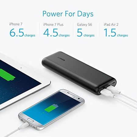 Anker PowerCore 20100 - Ultra High Capacity Power Bank with 4.8A Output, PowerIQ Technology for iPhone, iPad and Samsung Galaxy and More (Black)