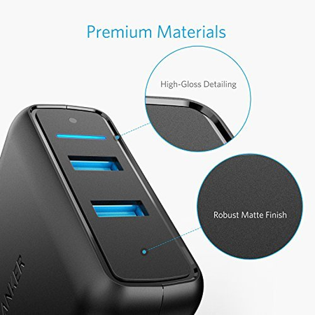 Anker Quick Charge 3.0 39W Dual USB Wall Charger, PowerPort Speed 2 for Galaxy S7 / S6 / Edge / Plus, Note 5 / 4 and PowerIQ for iPhone 7 / 6s / Plus, iPad Pro / Air 2 / mini, LG, Nexus, HTC and More