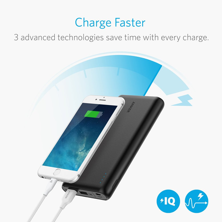 Anker PowerCore Speed 20000 QC, Qualcomm Quick Charge 3.0 Portable Charger, Backwards Compatible With Quick Charge 1 & 2, with Power IQ, 20000 mAh Power Bank for Samsung, iPhone, iPad and More