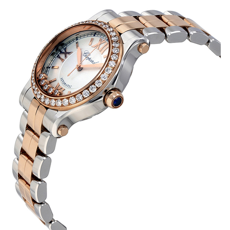 Chopard Happy Sport 18 Carat Rose Gold and Stainless Steel Ladies Watch 278573-6004