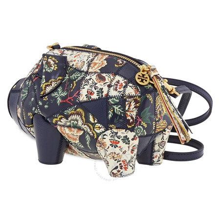 Tory Burch Ladies Leather Navy Peggy The Pig Mini Bag 50614-476