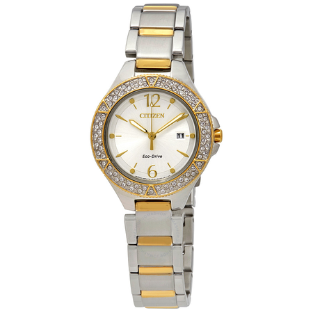 Citizen Silhouette Crystal Silver Dial Ladies Watch FE1164-53A