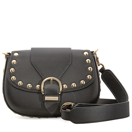 Marc Jacobs Studded Navigator Shoulder Bag- Black M0012153-001