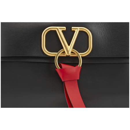 Valentino Medium VRING Shoulder Bag- Black RW0B0E02SEB 0NO