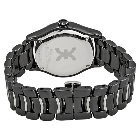 Ebel X-1 Black Dial Black Ceramic and Steel Ladies Watch 1216142