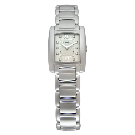 Ebel Brasilia Silver Dial Diamond Ladies Watch 1215604