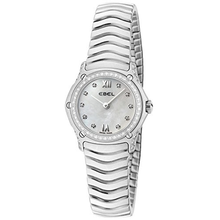 Ebel Classic Wave Silver Mother Of Pearl Dial Stainless Steel Ladies Quartz Watch 9157F19-971025