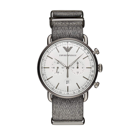 Armani White Sunray Dial Chronograph Quartz Men's Watch AR11240