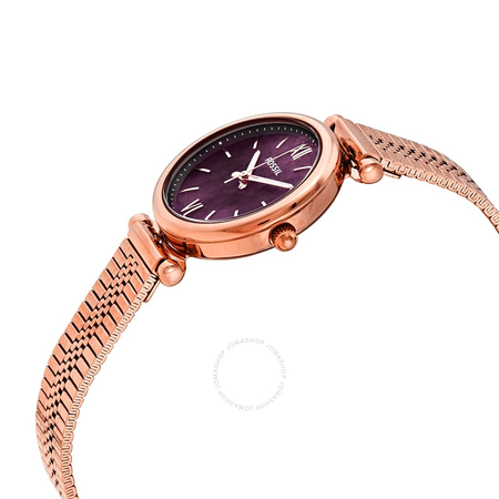 Fossil Carlie Mini Quartz Purple Dial Ladies Watch ES4646