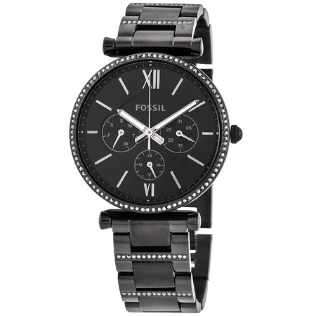 Fossil Fossil Carlie Quartz Crystal Multifunction Black Dial Ladies Watch ES4543 ES4543