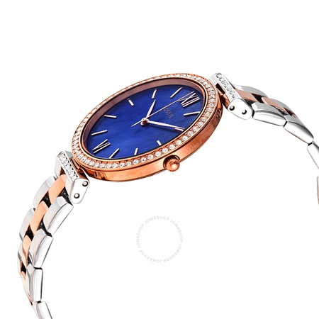 Fossil Madeline Quartz Blue Dial Ladies Two-Tone Watch ES4640