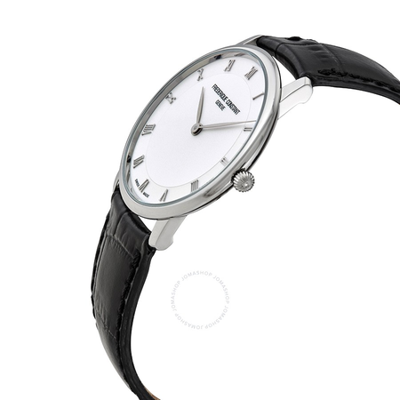 Frederique Constant Slimline Midsize Quartz White Dial Men's Watch FC-200RS5S36