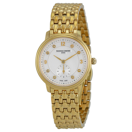 Frederique Constant Slim Line Diamond Gold-Plated Ladies Watch FC-235MPWD1S5B