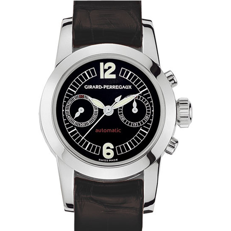 Girard Perregaux Girard Perragaux Collection Lady 18kt White Gold Black Leather Ladies Watch 80450.0.53.6056