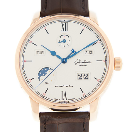 Glashutte Senator Excellence Perpetual Automatic White Dial Men's Watch 1-36-02-02-05-30