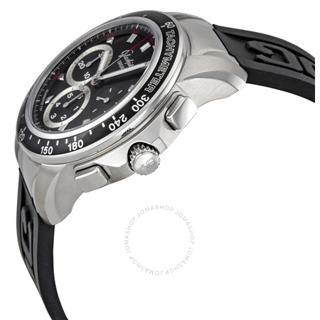 Glashutte Sport Evolution Chronograph Black Dial Black Rubber Men's Watch 39-31-43-03-04