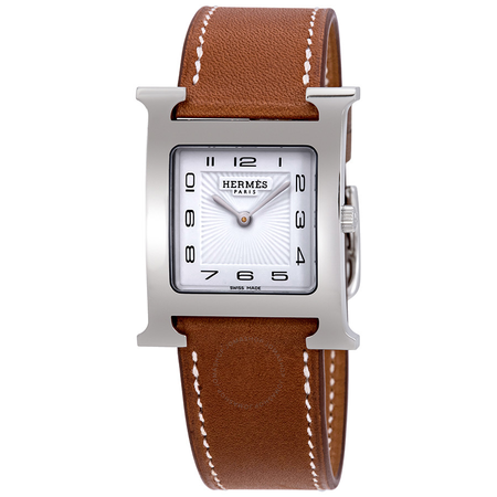 Hermes Heure H White Dial Ladies Medium Watch 036793WW00