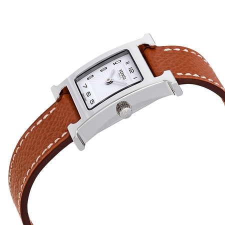 Hermes Heure H White Dial Small Ladies Watch 036702WW00