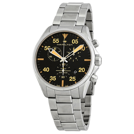 Hamilton Khaki Pilot Black Dial Stainless Steel Men's Watch H76722131