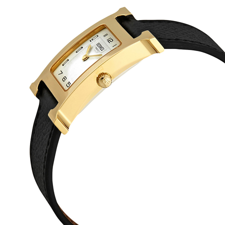 Hermes H Hour White Dial Ladies Leather Watch 036784WW00