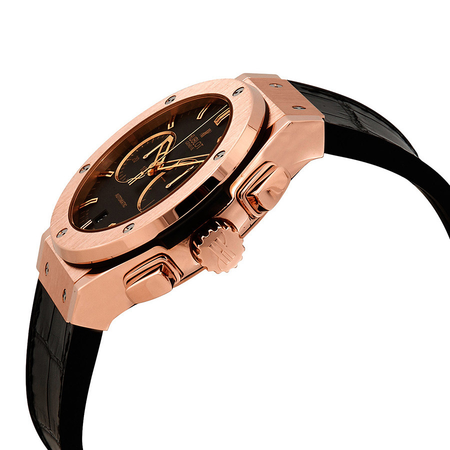 Hublot Classic Fusion Black Dial Automatic Men's 18K King Gold Chronograph Watch 521.OX.1180.LR