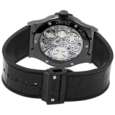 Hublot Classic Fusion Power Reserve All Black Ceramic Limited Edition Men's Watch 516.CM.1440.LR