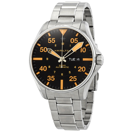 Hamilton Khaki Pilot Black Dial Automatic Men's Stainless Steel Watch H64725131