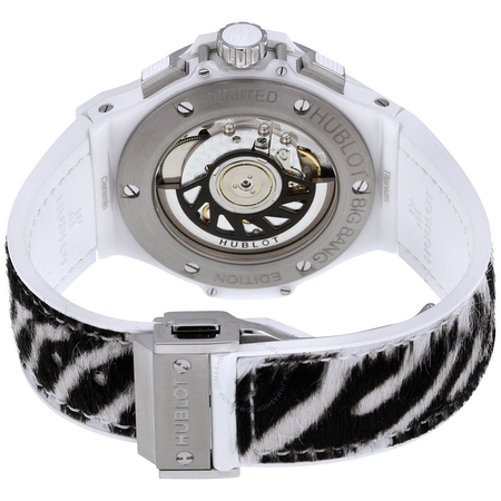 Hublot Big Bang Zebra Diamond Dial 18kt White Gold Chronograph Ladies Watch 341HW7517VR1975 341.HW.7517.VR.1975