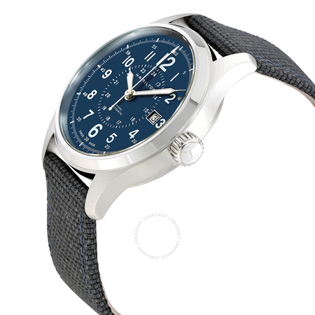 Hamilton Khaki Field Blue Dial Automatic Men's Nylon Watch H70305943