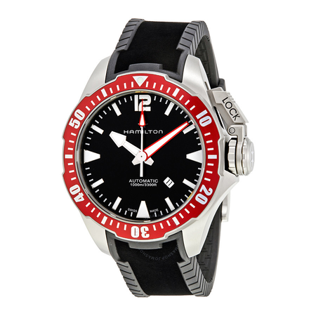 Hamilton Khaki Navy Frogman Automatic Black Dial Men's Watch H77805335