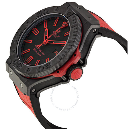 Hublot Big Bang Black Dial Red Leather Strap Men's Watch 322-CI-1130-GR-ABR-10 322.CI.1130.GR.ABR10