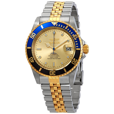 Invicta Pro Diver Automatic Gold Dial Batman Bezel Men's Watch 29181