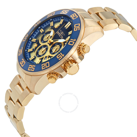 Invicta Pro Diver Chronograph Gold and Blue Dail Men's Watch 24727
