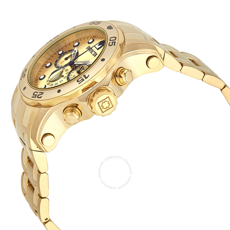 Invicta Pro Diver Chronograph Gold Dial Men's Watch 23652