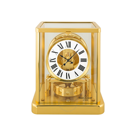 Jaeger LeCoultre Atmos Classique White Dial Yellow Gold Coated Gilt Brass Desk Clock Q5101202