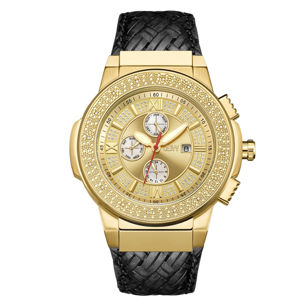 JBW Saxon Crystal Gold Dial Men's Watch JB-6101L-J