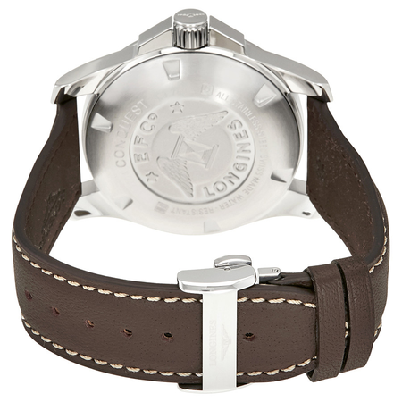Longines Conquest Silver Dial Brown Leather Men's Watch L37604765